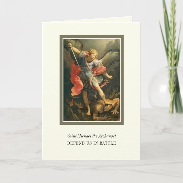Katholische St. Michael Archangel Gebet Karte (Vorderseite)