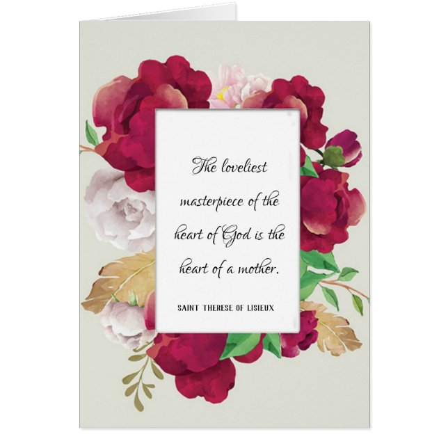 Katholische St. Therese Mütter Zitat gemalte Rose (Vorne)