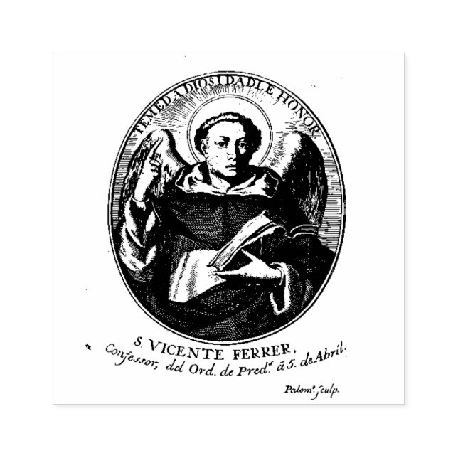 Katholische St. Vincent Ferrer Gummistempel (Prägung)