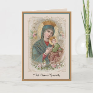 Katholische Sympathie Beileid Jungfrau Maria Jesu Karte