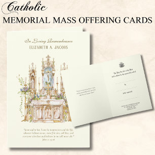 Katholische Sympathie-Messe Opfer Gedenkgottesdien Karte