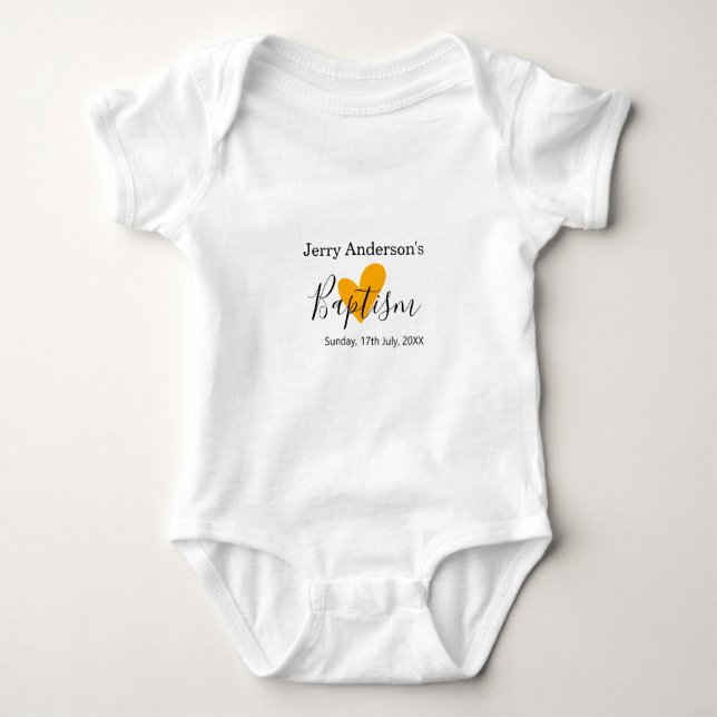 Katholische Taufe Kinder modern einfache QR-Minima Baby Strampler (Vorderseite)