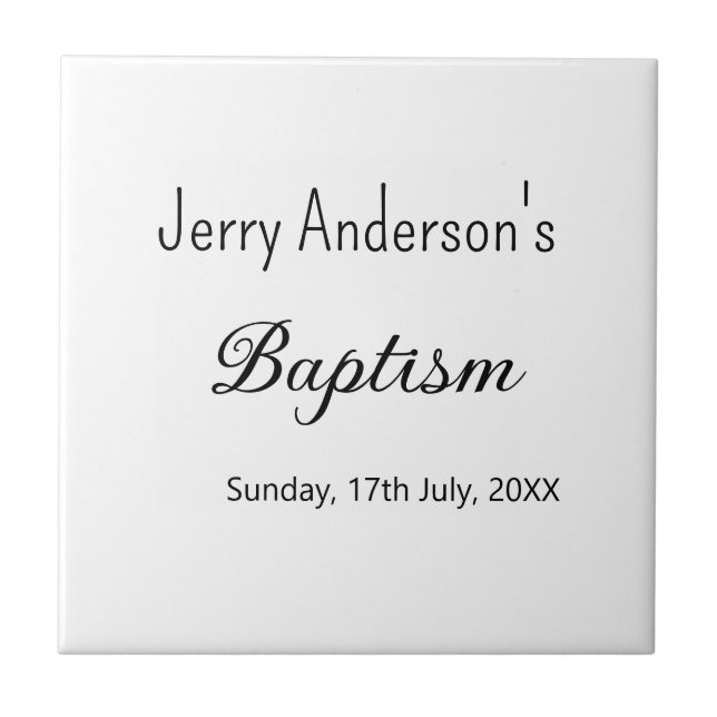 Katholische Taufkinder moderne einfache QR minimal Fliese (Vorderseite)