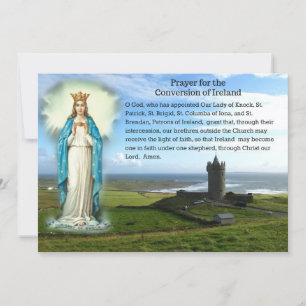 Katholische Umwandlung Irland Gebet Heilige Karte