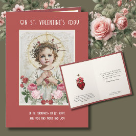 Katholische Valentinische Rose Heiliges Herz Jesu Karte