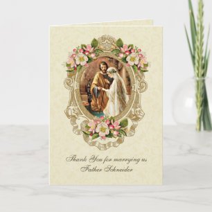 Katholische Vintage-Elegante Hochzeitskarte Karte