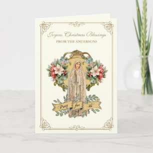 Katholische Weihnachten Mary Fatima Floral Religio