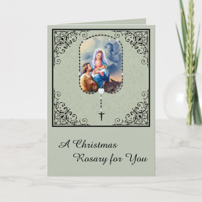 Katholische Weihnachten Rosary Heilige Familie Rel (Vorderseite)