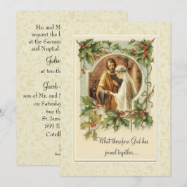 Katholische Weihnachten Traditionelle Hochzeitsein Einladung