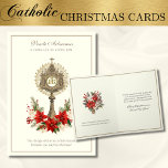 Katholische Weihnachtsjucharistin Poinsettia Flora Feiertagskarte<br><div class="desc">Zu Weihnachten begleiten wir mit unseren Weihnachtskarten das tiefe Geheimnis der Heiligen Eucharistin. Mit einem atemberaubenden Bild des gesegneten Sacraments in der Monstrance sind unsere Karten ideal,  um das Licht und die Liebe Christi in dieser heiligen Jahreszeit zu teilen.</div>