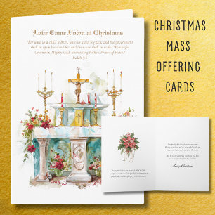 Katholische Weihnachtsmesse-Gebetskarte Feiertagskarte