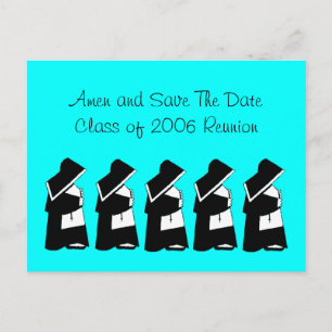 Katholische Wiedersehen Save the Date Nun Custom Ankündigungspostkarte