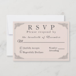Katholische Winter-Hochzeitskarte RSVP Karte