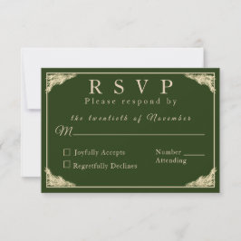 Katholische Winter-Hochzeitskarte RSVP Karte