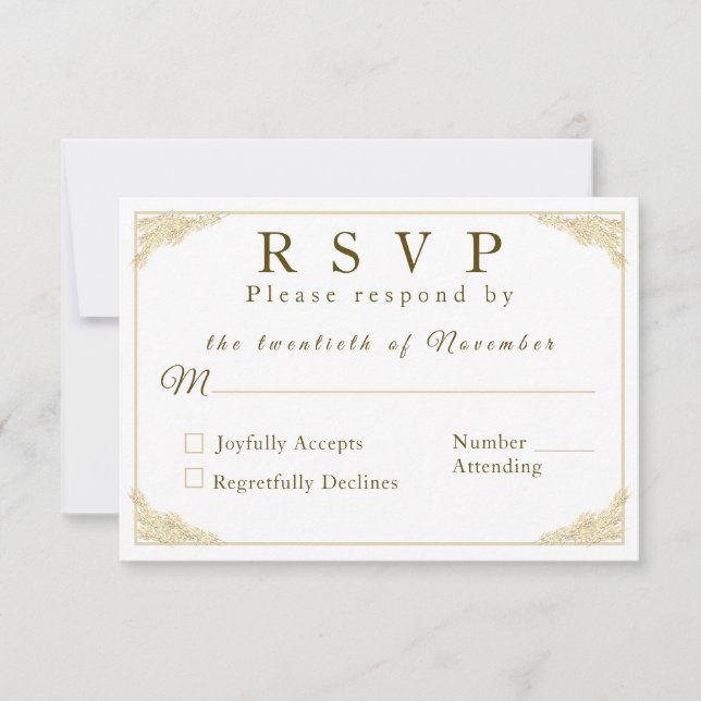 Katholische Winter-Hochzeitskarte RSVP Karte (Vorderseite)