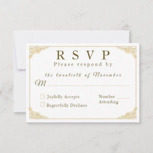 Katholische Winter-Hochzeitskarte RSVP Karte