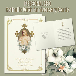 Katholischer 50. Hochzeit-Jubiläum Jesus Karte