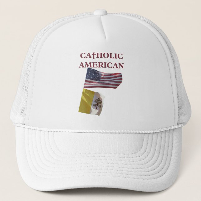 katholischer Amerikaner Truckerkappe (Vorderseite)