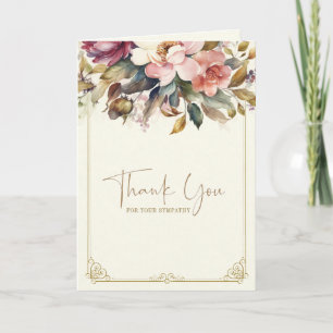 Katholischer Blumenrosenkranz Beileid zur Beerdigu Dankeskarte