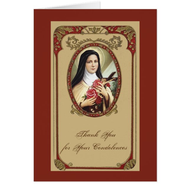 Katholischer Jesus Beileid Heilige Karte Vielen Da (Vorne)