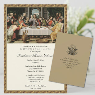 Katholischer Jesus Erste Kommunion Einladungen