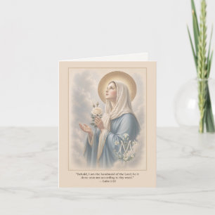 Katholischer Marianischer Monogramm Gesegnete Mari Dankeskarte