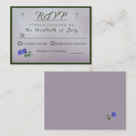 Katholischer Mistral Mauve und Green Response Card Begleitkarte