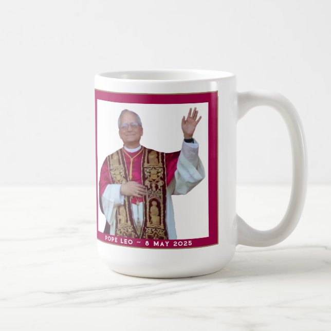 Katholischer Papst Leo Kaffeetasse (Rechts)