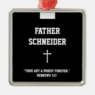 Katholischer Priester Black Clergy Collar Religiö Ornament Aus Metall