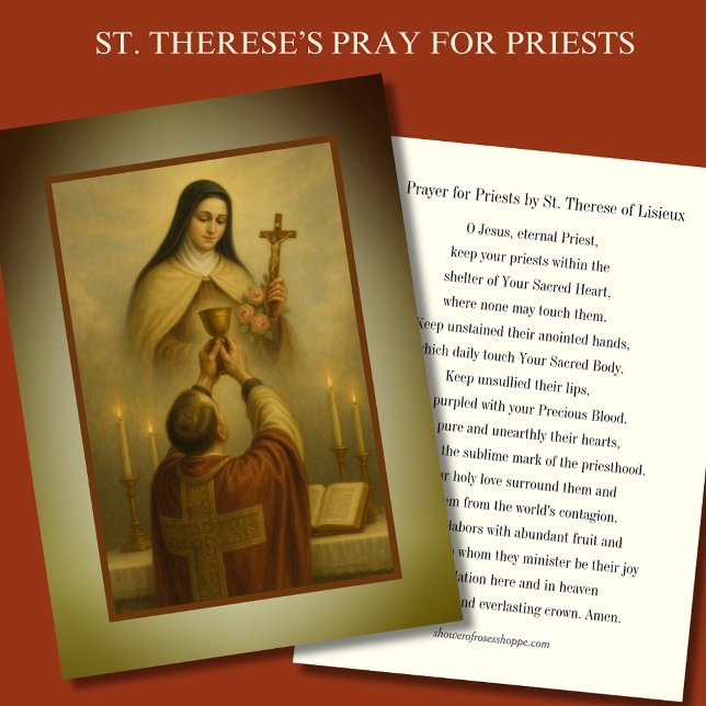 Katholischer Priester Gebet von St. Therese Religi Visitenkarte (Von Creator hochgeladen)