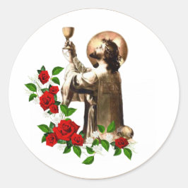 Katholischer Priester Jesus Rose Klerus Heilige Ma Runder Aufkleber