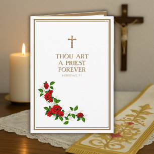 Katholischer Priester Jubiläum Weihe Kreuz Karte