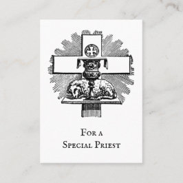 Katholischer Priester spirituelles Gebet Bouquet Platzkarte