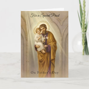Katholischer Priester St. Joseph Jesus Vatertag Karte