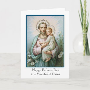 Katholischer Priester St. Joseph Kind Jesus Vatert Karte