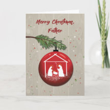 Katholischer Priester Weihnachtsschmuck mit Manger
