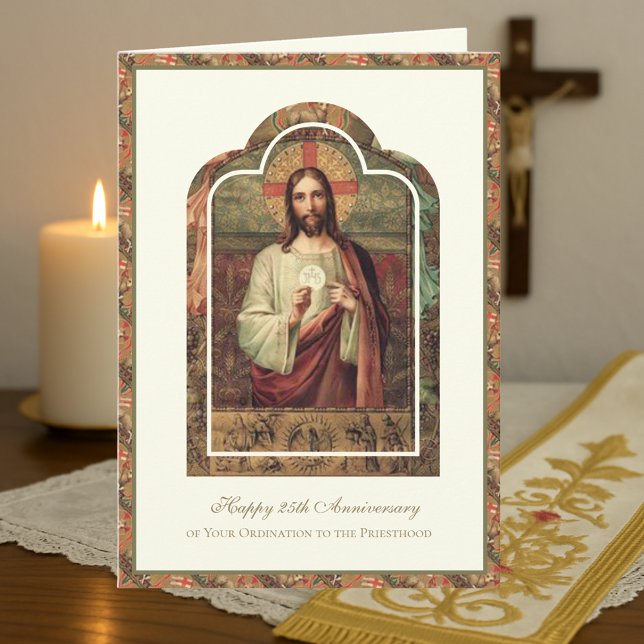 Katholischer Priester zum Jubiläum Ordination Deac Karte (Von Creator hochgeladen)