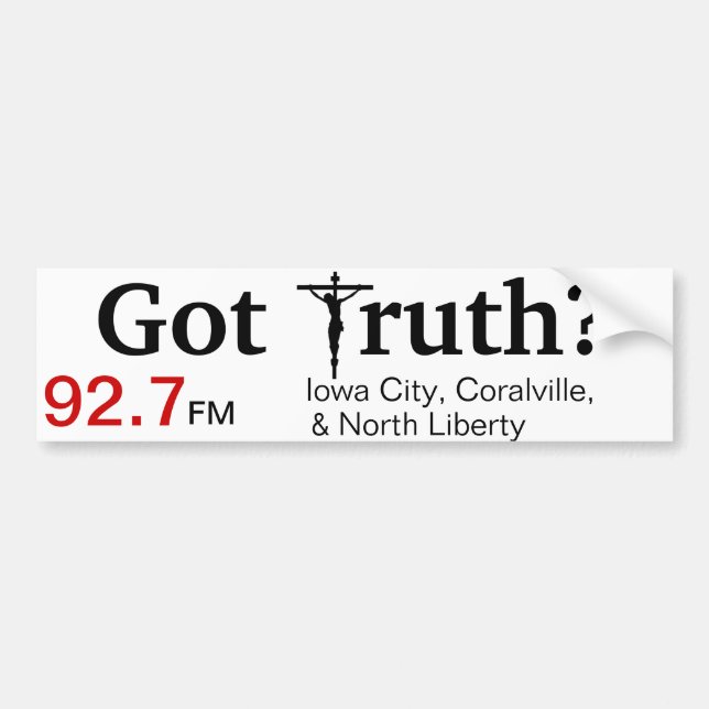 Katholischer RadioAutoaufkleber (Iowa City) Autoaufkleber (Vorne)