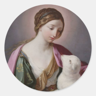 Katholischer Sticker Heilige Agnes 