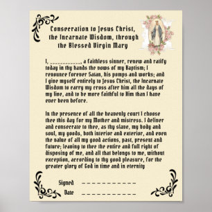 Katholischer Weihegebet an Jesus Jungfrau Maria Poster