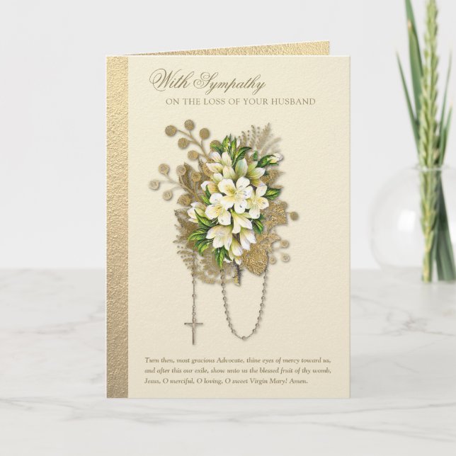 Katholisches Beileid Condolence Husband Karte (Vorderseite)
