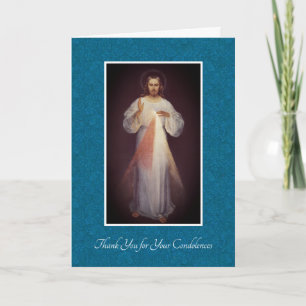 Katholisches Beileid göttliche Gnaden-Jesuss dankt Dankeskarte