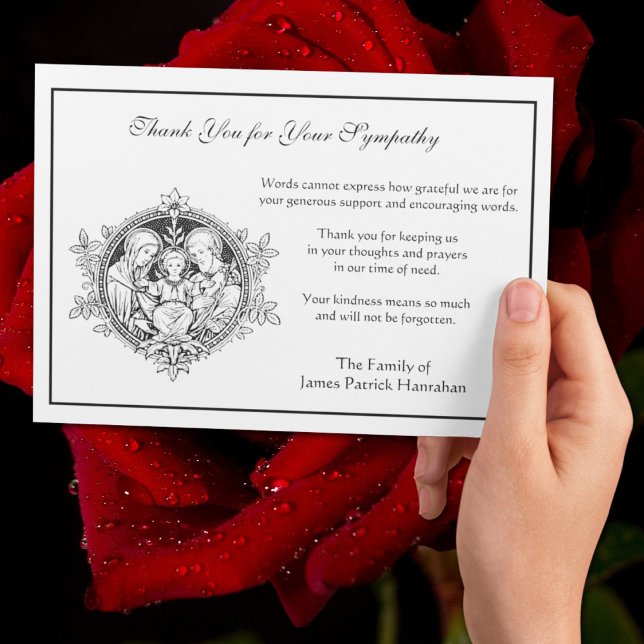 Katholisches Beileid Heilige Familienbeerdigung Dankeskarte (Von Creator hochgeladen)