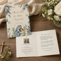 Katholisches Beileid mit Gebet und Foto
