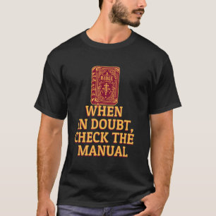 Katholisches Bibel-Lebenslektionen-Check-Handbuch T-Shirt