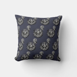 Katholisches christliches tiefes Charcoal-Kissen m Kissen