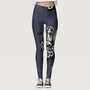 Katholisches Christliches Tiefes Charcoal von Sain Leggings