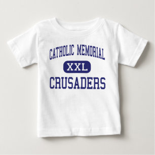 Katholisches Denkmal - Kreuzfahrer - hoch - Baby T-shirt
