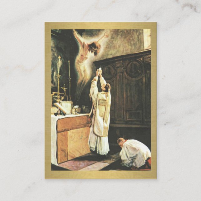 Katholisches Gebet der Visitenkarte (Vorderseite)