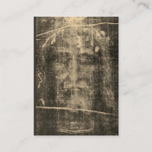 Katholisches Gebet Heiliger Antlitz Jesu Shroud Tu Platzkarte (Vorderseite)